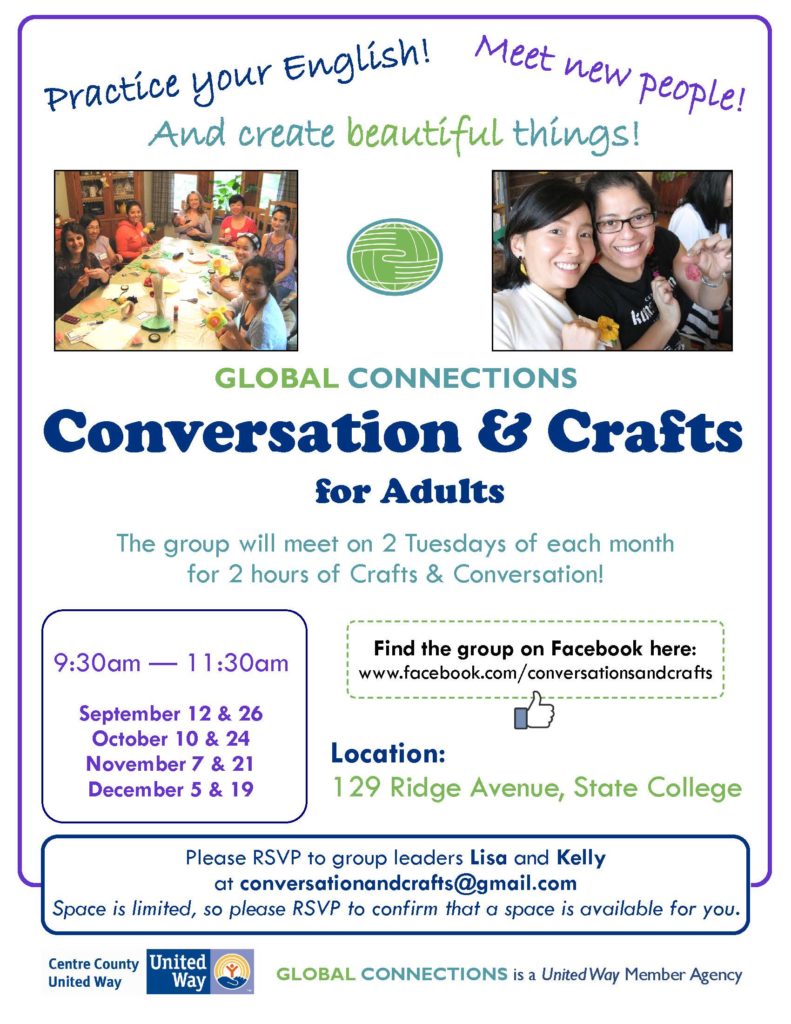 Convo & Crafts Flyer – Fall 2017