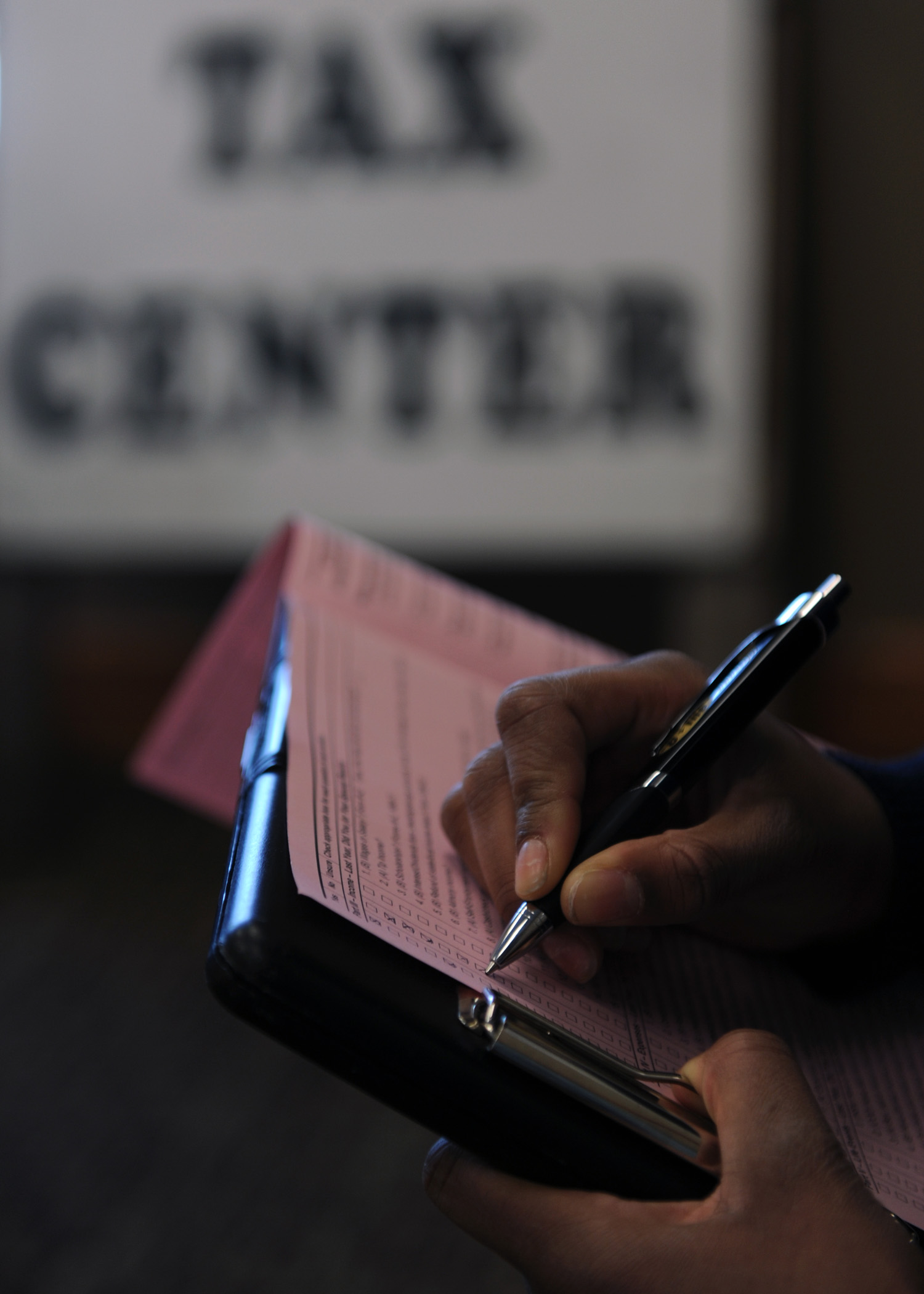 Filling out tax forms